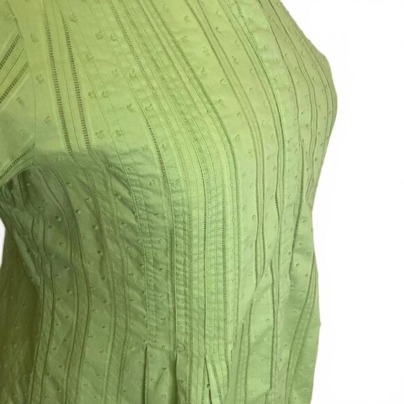 Coldwater Creek Women's Size 1X Plus Pale Green Shirt Sleeve Button Down Top - Picture 3 of 12